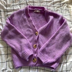 (3 for $15) ROMWE purple cardigan